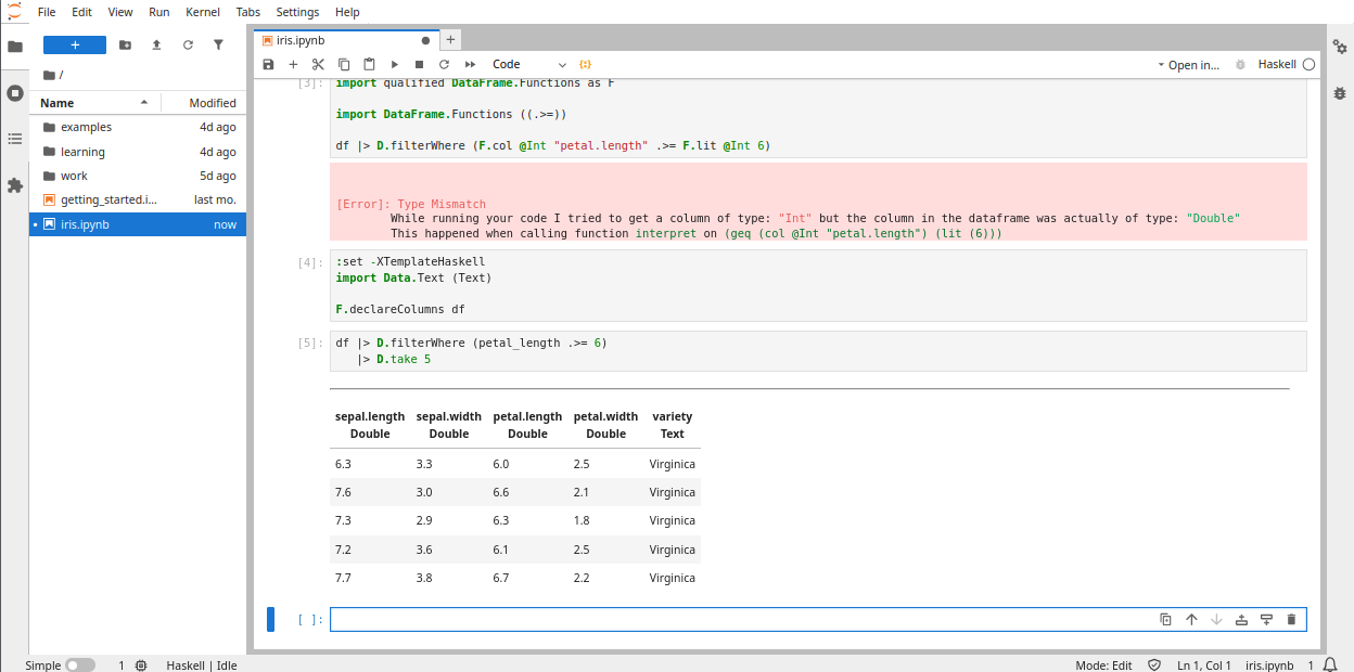 Screenshot of filtering with automatically derived reference
